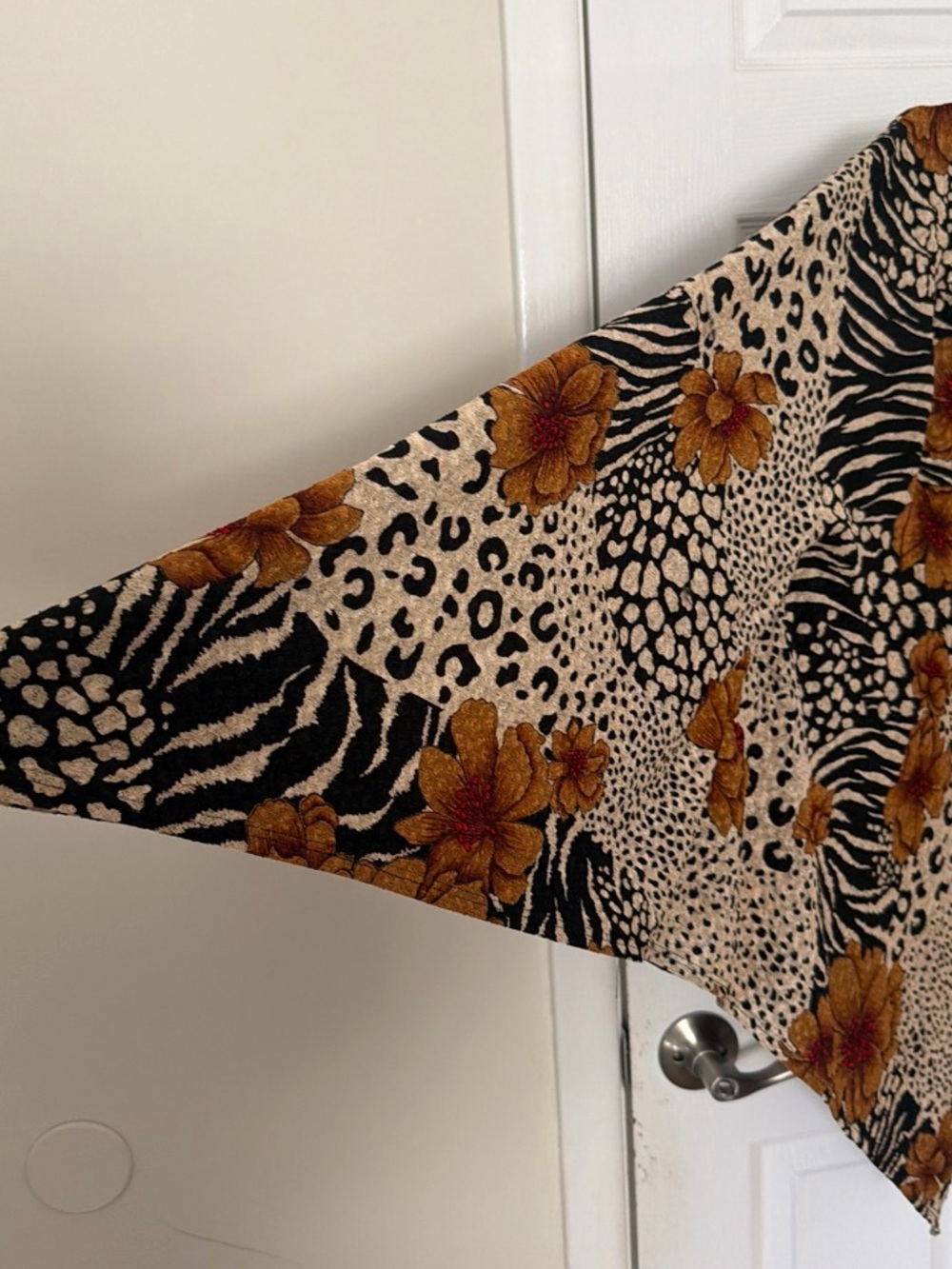 Roaman's Beige Tunic with Brown Floral & Animal Print - Picture 2 of 6